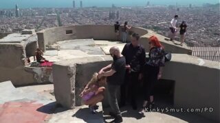 Latina sweetie deep-throats chisel at landscape