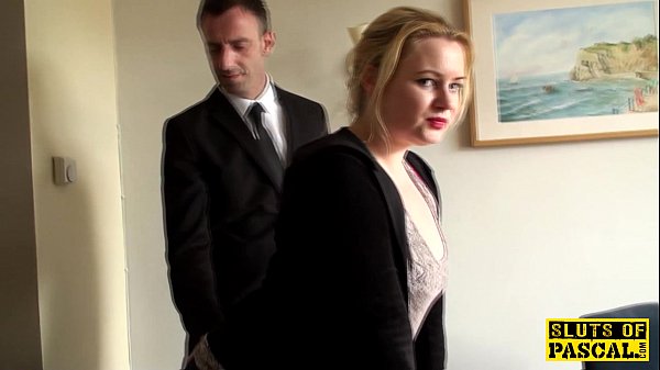 Throatfucked UK sub spanked until crimson raw