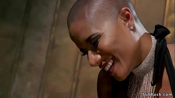 Huge-boobed black female domination anal invasion fucks man