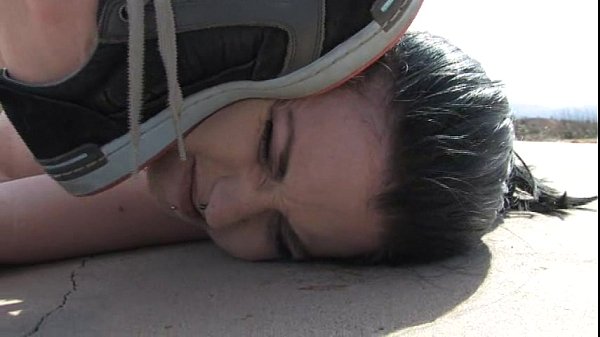 Girl-girl stomping and indignity female domination