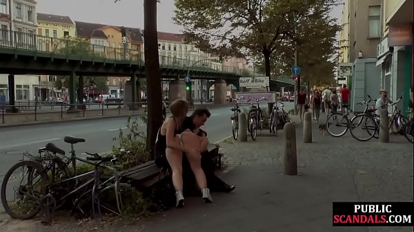 Big-titted german publicly abjected outside before beef whistle railing