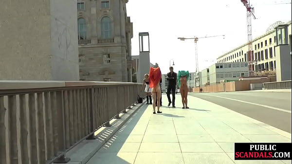 Public fuckslut getting abjected before sadism & masochism gang-bang